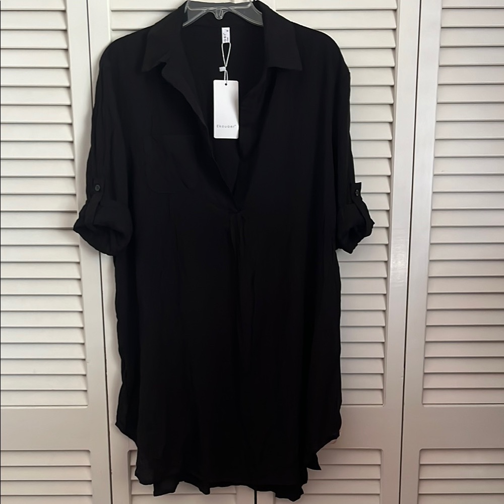 Women's Black Swim Coverup